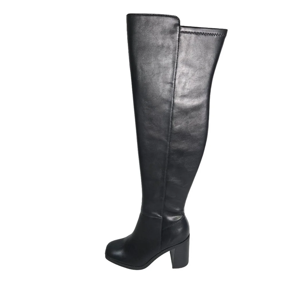 Dolce Vita Finnegan Over The Knee Equestrian Boots Black Block Heel 7 Riding NIB